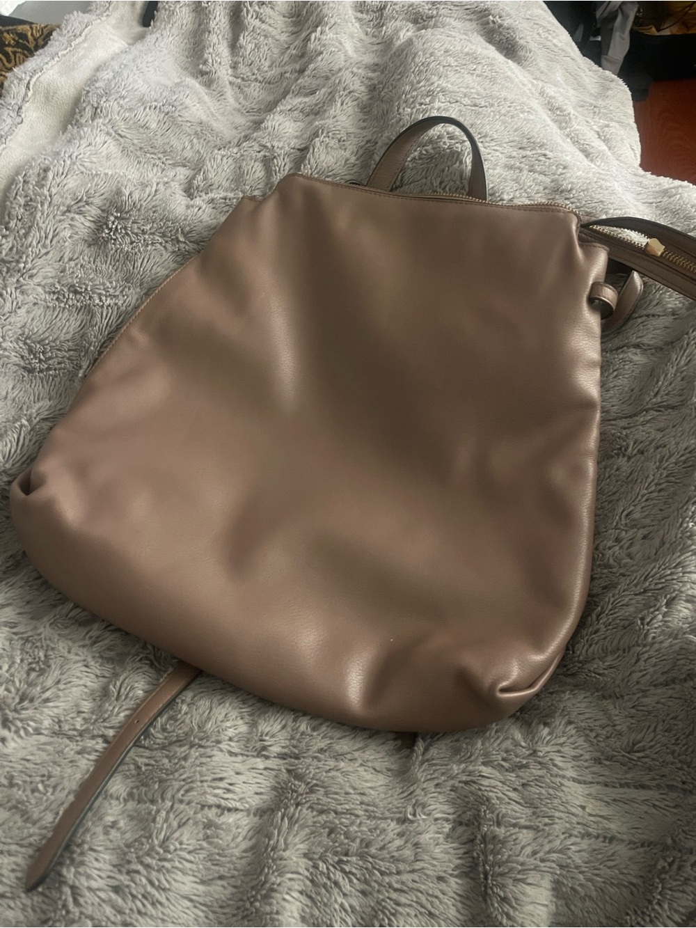 Target Taupe Leatherette Backpack